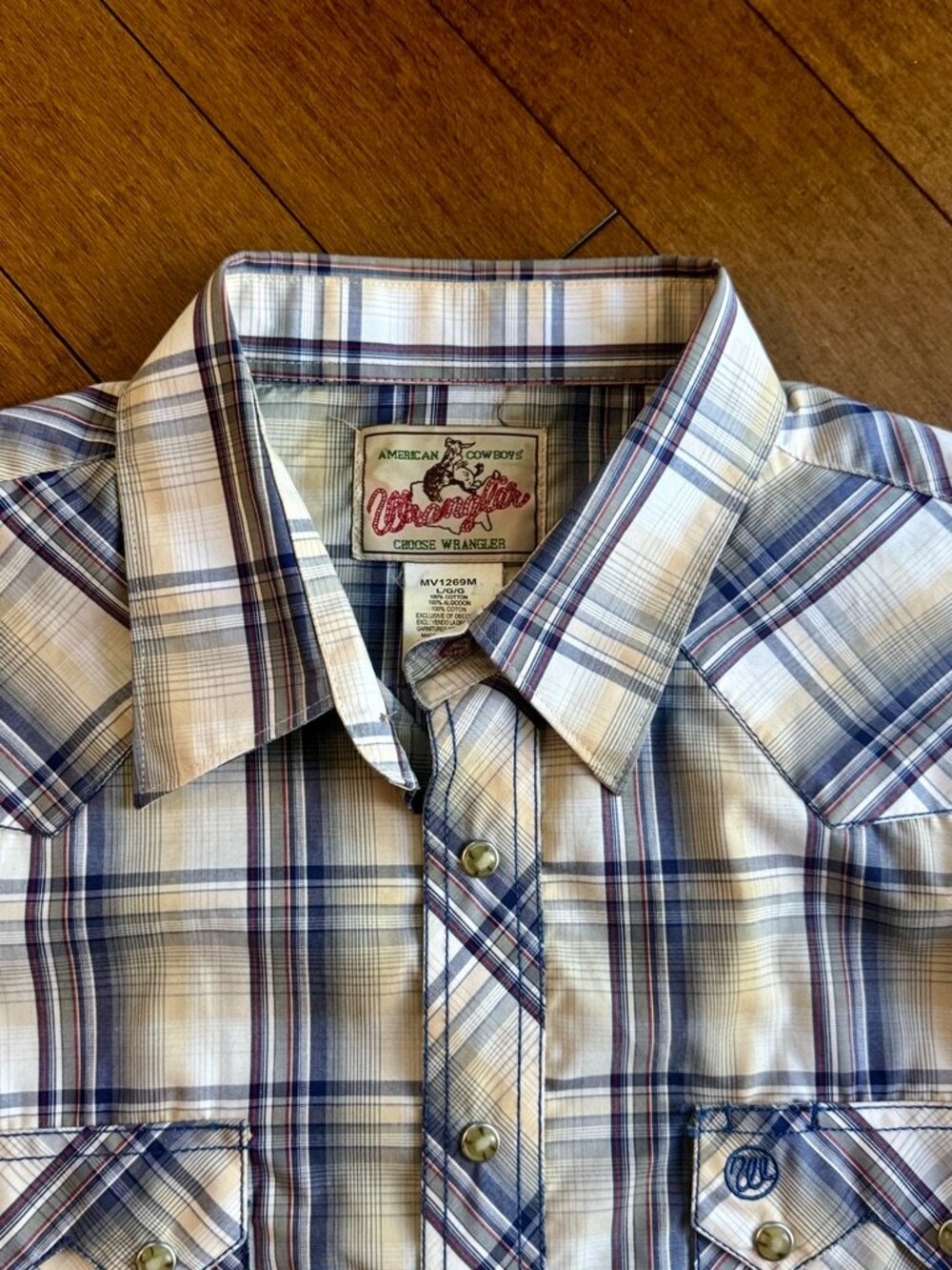 Wrangler American Cowboys Pearl Snap Western Shirt Men's Large